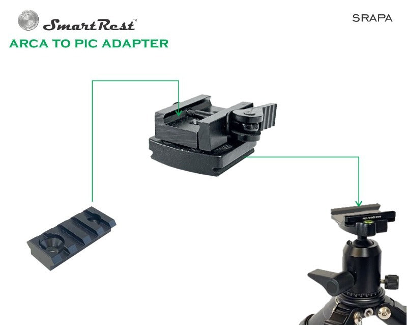 Eagleye Smartrest Arca Base To Pic Adapter - With A Pic Rail Clamp #Srapa