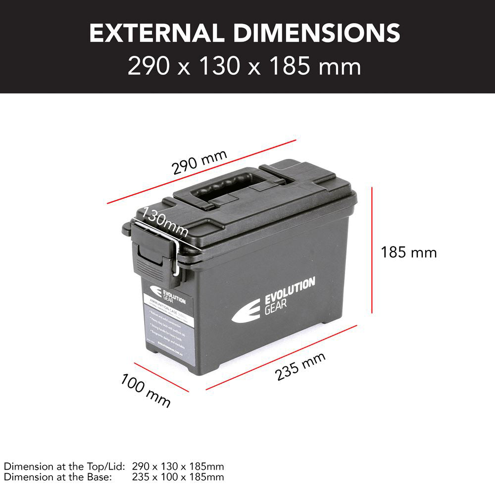 Small Ammunition Box Waterproof Ammo Case / Dry Box