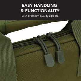 Evolution Gear Handgun Pistol Bag Soft Case With 5 Magazine Slots - Olive Drab #schg_600