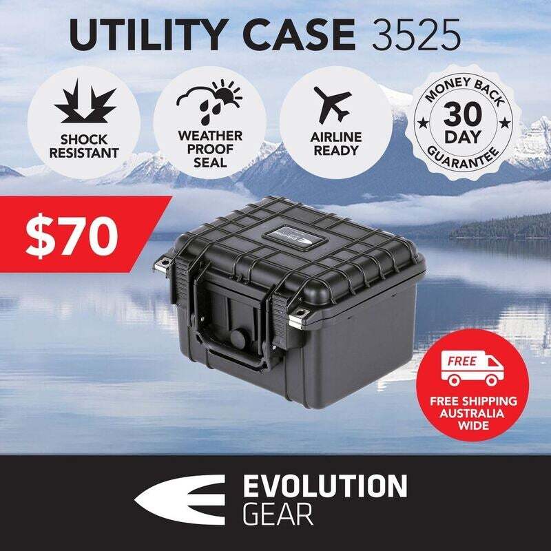 Evolution Gear Hd Series Utility Hard Case For Cameras & Drones - Black #3525_B