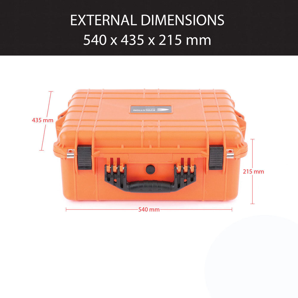 Evolution Gear Hd Series Utility Hard Case For Cameras & Drones - Hi Vis Orange #3560_Hvo