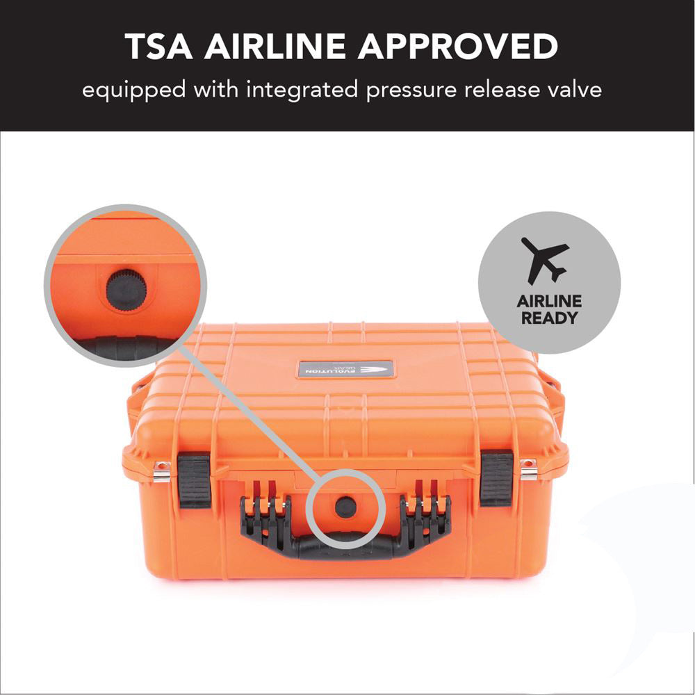 Evolution Gear Hd Series Utility Hard Case For Cameras & Drones - Hi Vis Orange #3560_Hvo