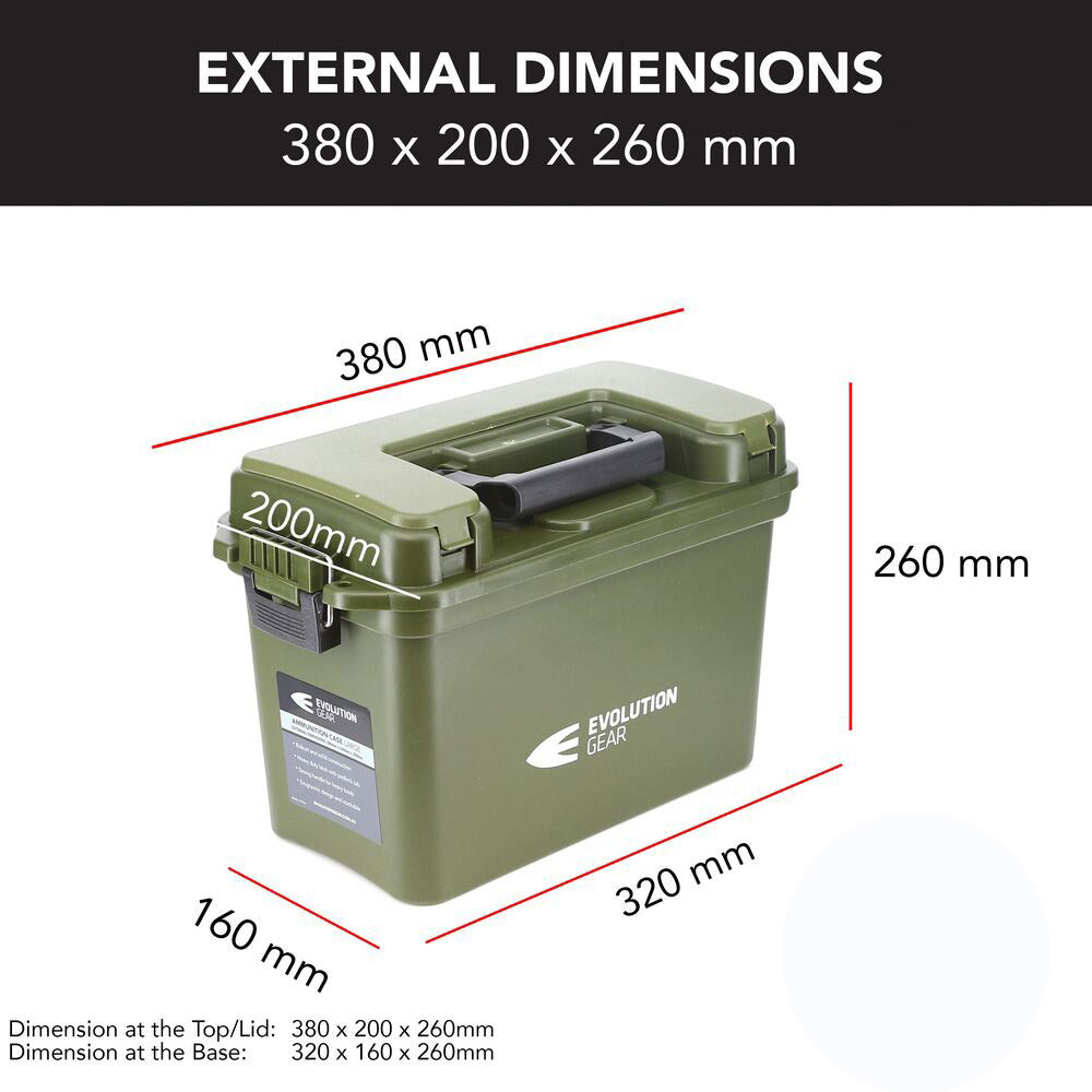 Evolution Gear Ammunition Case Series Weatherproof Ammo Box - Large Od Green #ac_Large_Od