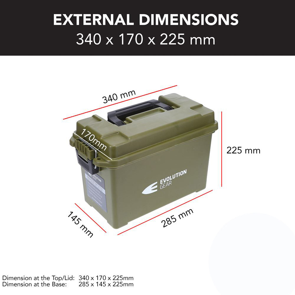 Evolution Gear Ammunition Case Series Ammo/ Dry Box - Medium Od Green #ac_Med_Od