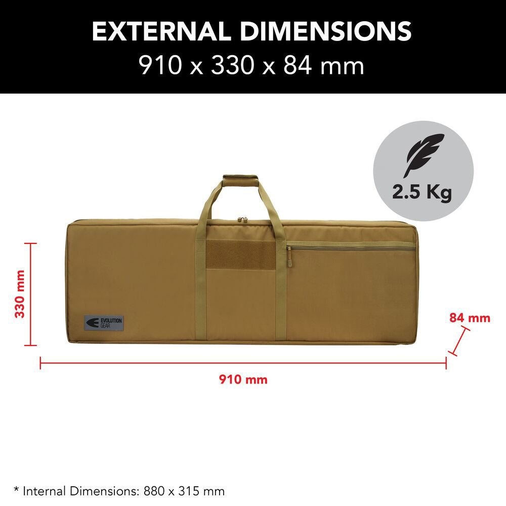 Evolution Gear 36 Inch Double Rifle Soft Bag - Desert Tan #drb_36_Dt