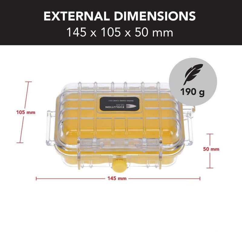 Evolution Gear Nano Series Hard Case - Yellow #4061_y