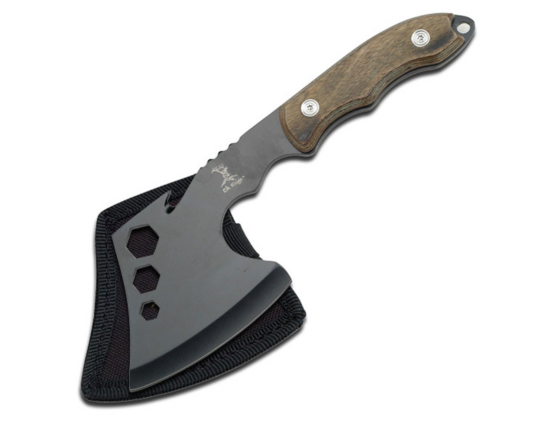 Elk Ridge 10.5 Inch Wooden Handle Axe - W Shealth #Er-199