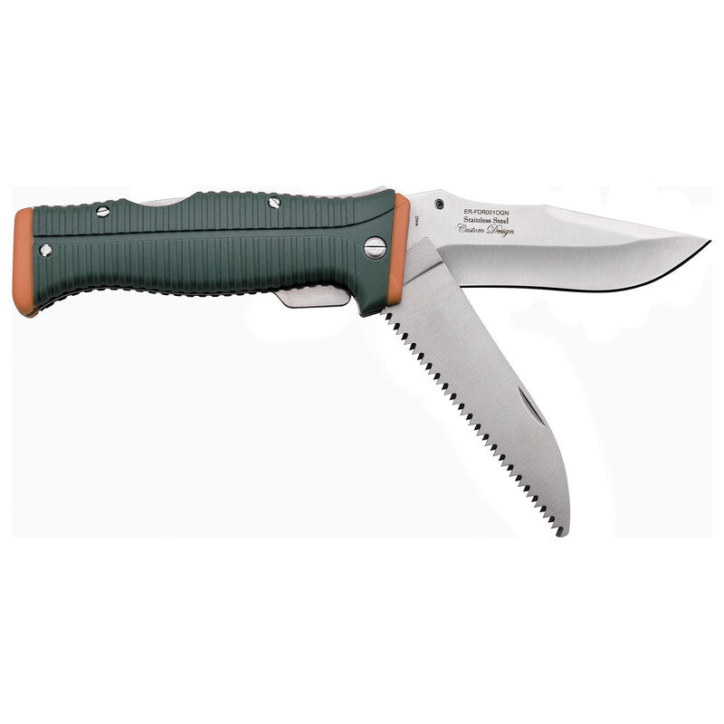 Elk Ridge Manual Folding Gentleman's Knife Trapper  - 3cr13 Satin Finish #Er-fdr001ogn