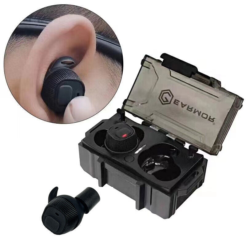 Earmor  Electronic Shooting Earmuff Hearing Protector - Communication Pickup Noise Reduction Earplugs #M20 Tactical Black