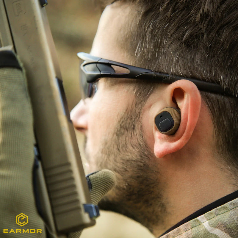 Earmor Electronic Shooting Earmuff Hearing Protector - Communication Pickup Noise Reduction Earplugs #M20 Coyote Brown