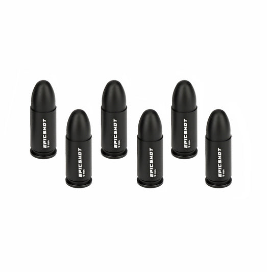 Epicshot Premium Metal Snap Caps - 9mm 6pk Black #Es119103