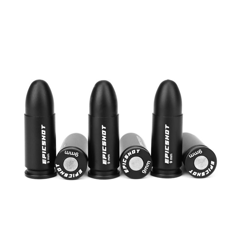 Epicshot Premium Metal Snap Caps - 9mm 6pk Black #Es119103