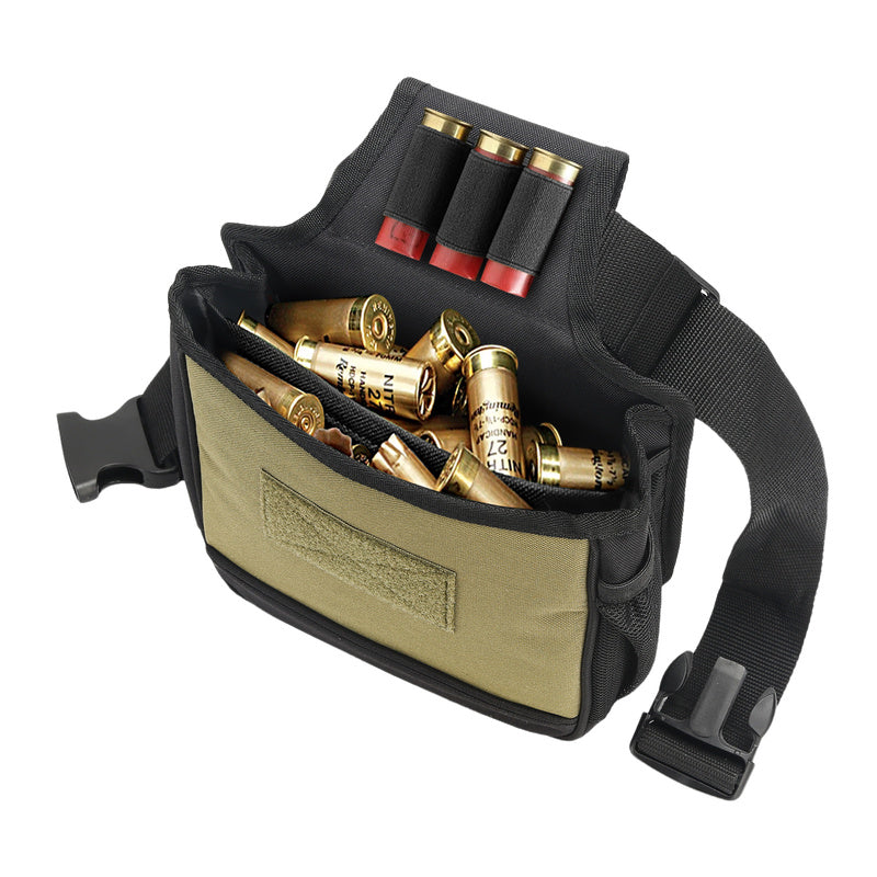 Epicshot Double Layer Shotgun Shell Cartridge Pouch Waist Bag - Brown & Black #Es119816