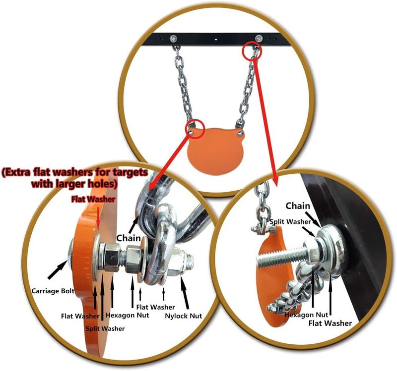 Epicshot  Shooting Target Gong Hangers Mounting High Tensile Chain Kit - Black #Es120233