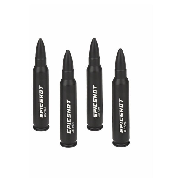 Epicshot Premium Metal Snap Caps - 223 Rem 4pk Black #Es119105