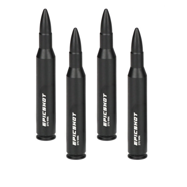 Epicshot Premium Metal Snap Caps - 270 Win 4pk Black #Es119109