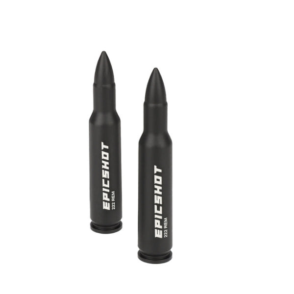 Epicshot Premium Metal Snap Caps - 222 Rem 2pk Black #Es119104