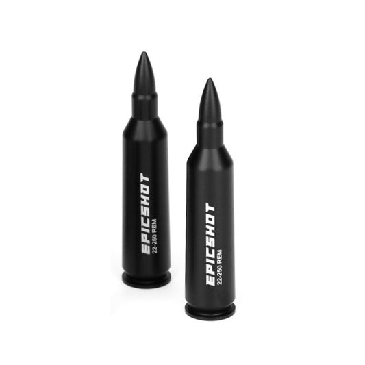 Epicshot Premium Metal Snap Caps - 22-250 Rem 2pk Black #Es119106