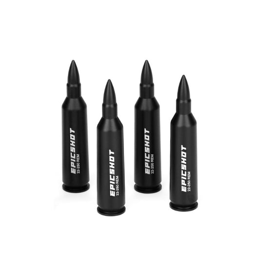 Epicshot Premium Metal Snap Caps - 22-250 Rem 4pk Black #Es119106