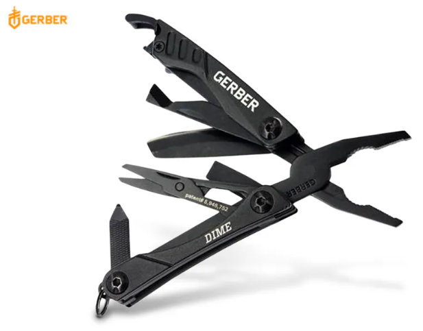 Gerber 4.3 Inch Dime Micro Outdoor Multitool - Black #Gr5551