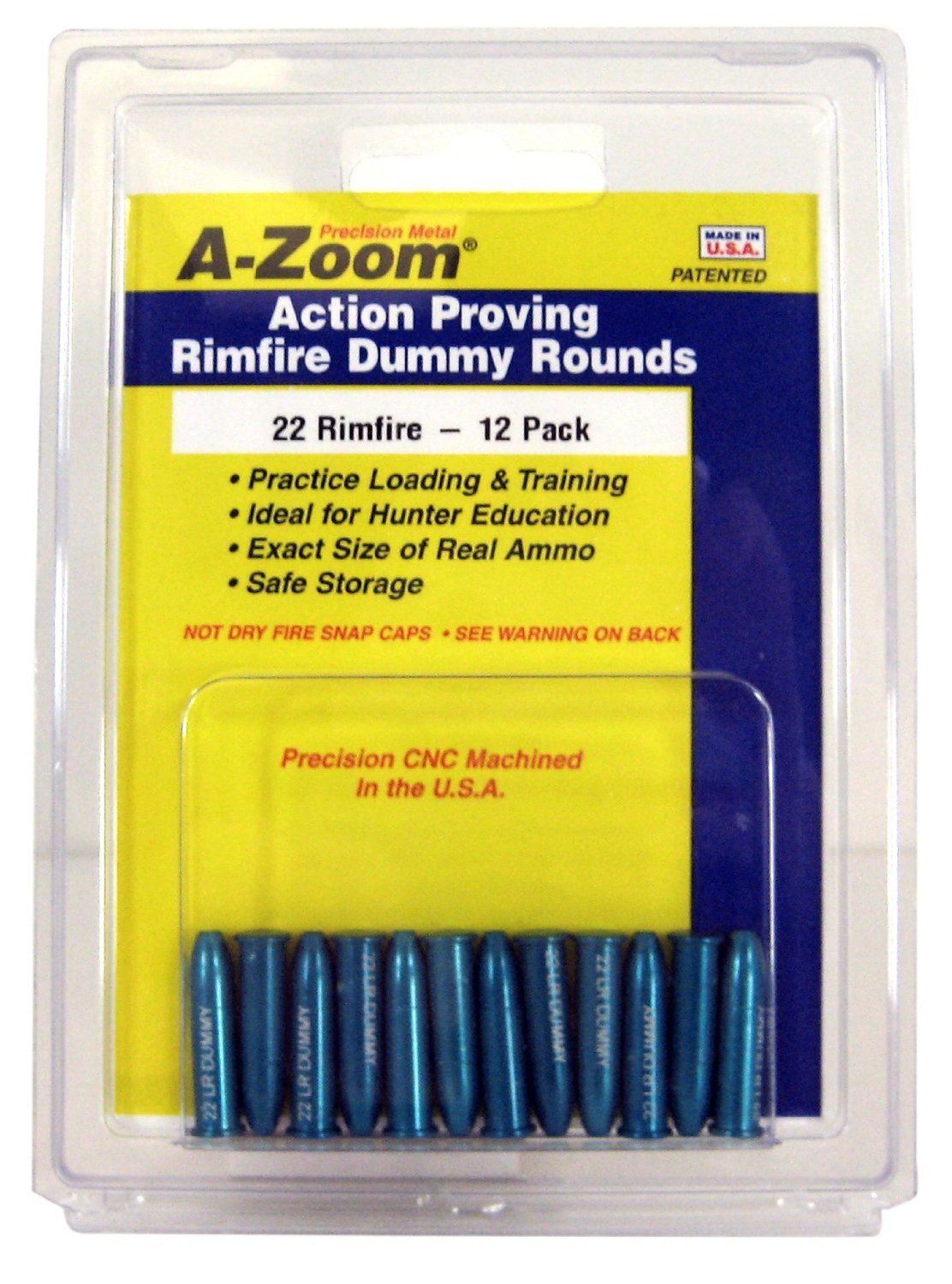 A-Zoom .22 Rimfire Snap Caps Dummy Round 12Pk