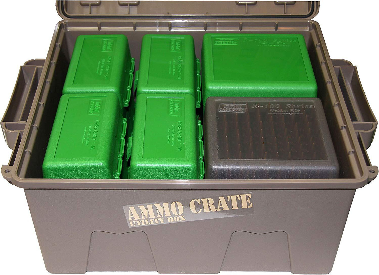 Mtm Ammo Crate 7.25" Deep Utility Box - Dark Earth #acr8P-72