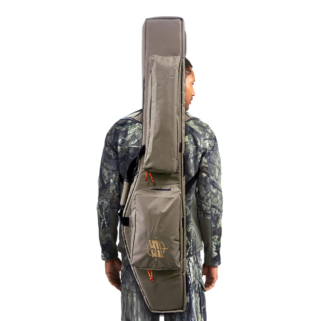 Epicshot Epic Shot Backpack Style Rifle Gun Bag - 48 Inch Long Army Brown #00044 Dim Gray