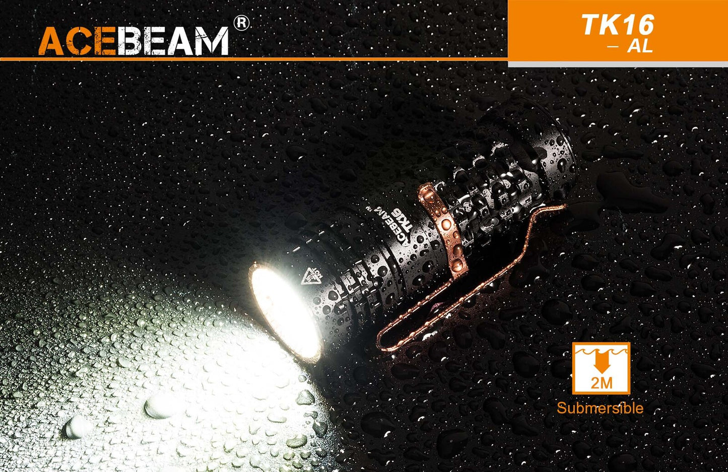 Acebeam Acebeam Cree Led Edc Compact Flashlight - 1800 Lumens Aluminum #tk16-Al Black