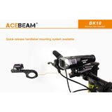 Acebeam Acebeam Rechargeable 6000K Led Bike Bicycle Light - 2000 Lumen 289M Long Throw Beam #bk10 Black