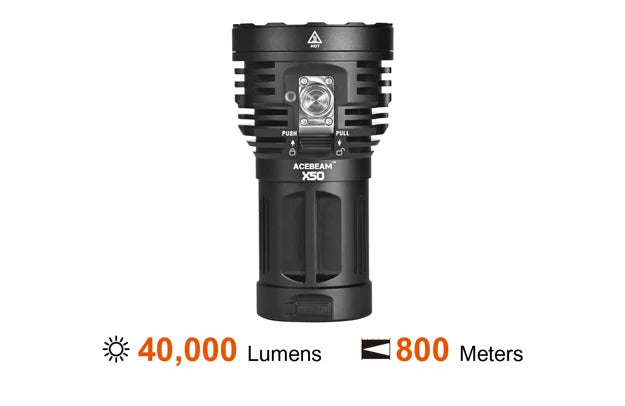 Acebeam Acebeam Multipurpose Handheld Searchlight - Super Powerful 40000 Lumen Rechargeable Led #x50 Dark Slate Gray