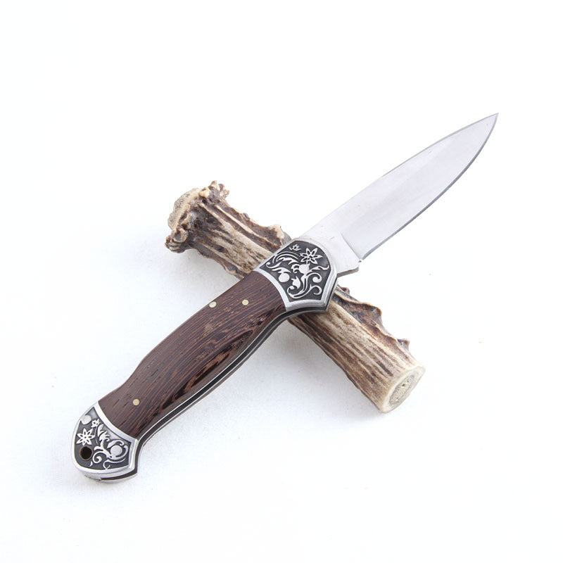 Bushlands Bushlands Standard Size Folding Knife - With Wenge Handle #fb0082G Dim Gray
