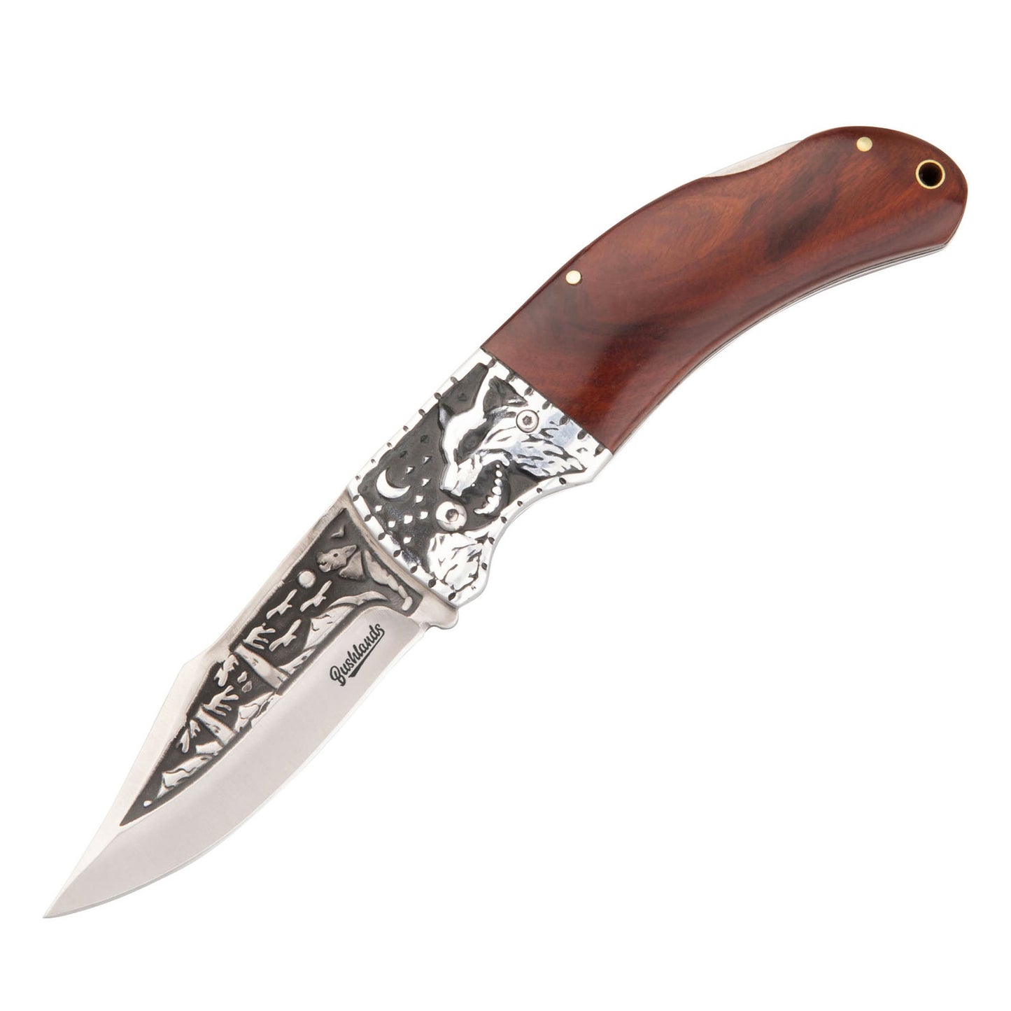 Bushlands Bushlands Tracker Clip Point Blade Folding Pocket Knife - 4.7 Inch #fb3032 Sienna