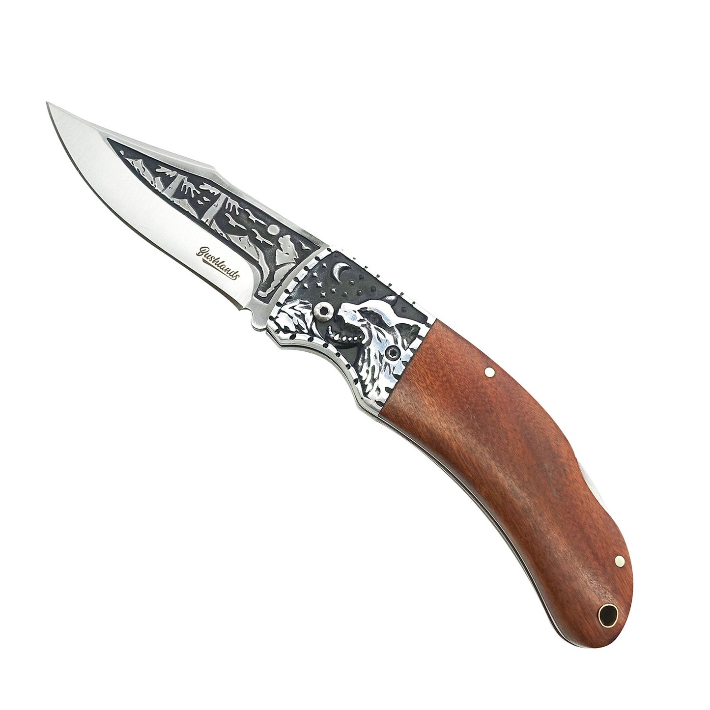 Bushlands Bushlands Tracker Clip Point Blade Folding Pocket Knife - 4.7 Inch #fb3032 Sienna