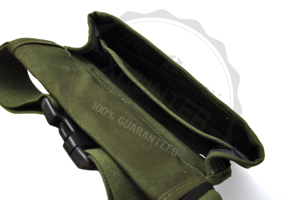 Xhunter Xhunter Canvas Shotgun Shell Shooter Bag - Double Compartment #00098 Dark Olive Green