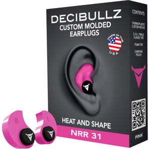 Decibullz Decibullz Custom Molded Earplugs Nrr 31Db Pink Dark Slate Gray