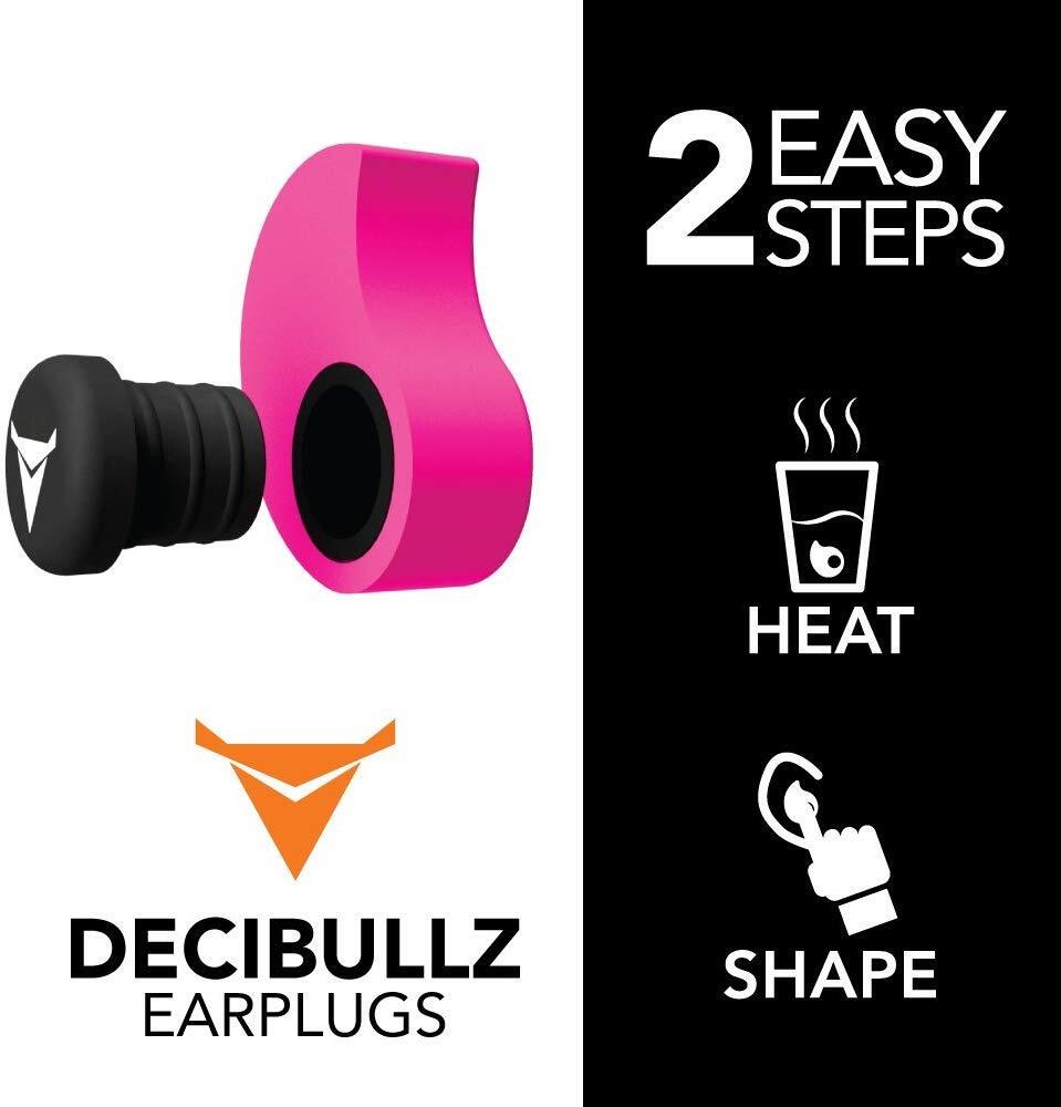 Decibullz Decibullz Custom Molded Earplugs Nrr 31Db Pink Violet Red