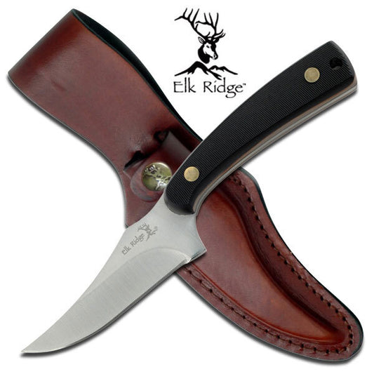 Elk Ridge Elk Ridge Persian Tactical Fixed Blade Knife - 6.75 Inches Overall Black #er-299D Dim Gray