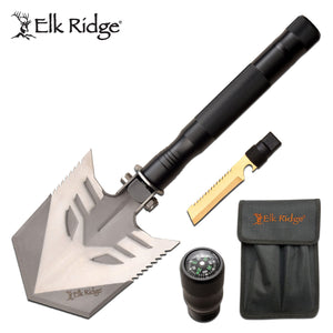 Elk Ridge Elk Ridge 15.5 Inch Outdoor Camping Survival Multi Function Shovel - W Pouch #er-962 Navajo White