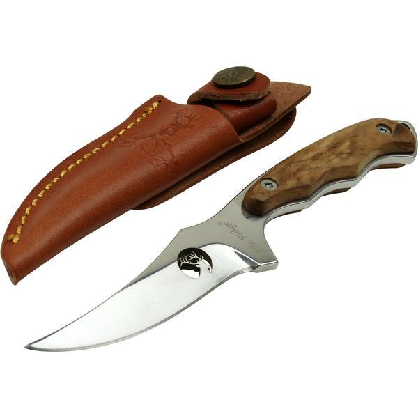 Elk Ridge Elk Ridge Fine Edge Blade Knife W Burl Wood Handle - 7 Inch #er-059 Saddle Brown