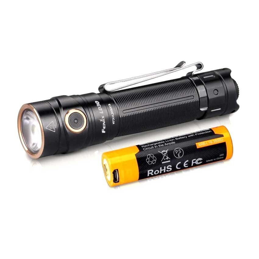 Fenix Fenix Ultra-Compact 1600 Lumens Led Torch Flashlight - Usb Type-C & Batteries Included #ld30 Gold