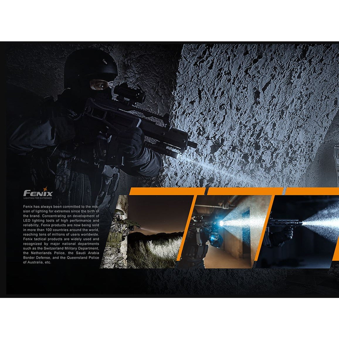 Fenix Fenix 1500 Lumens Tri-Coloured Rechargeable Tactical Flashlight - Usb Type-C & Batteries Included #tk26R Dark Gray