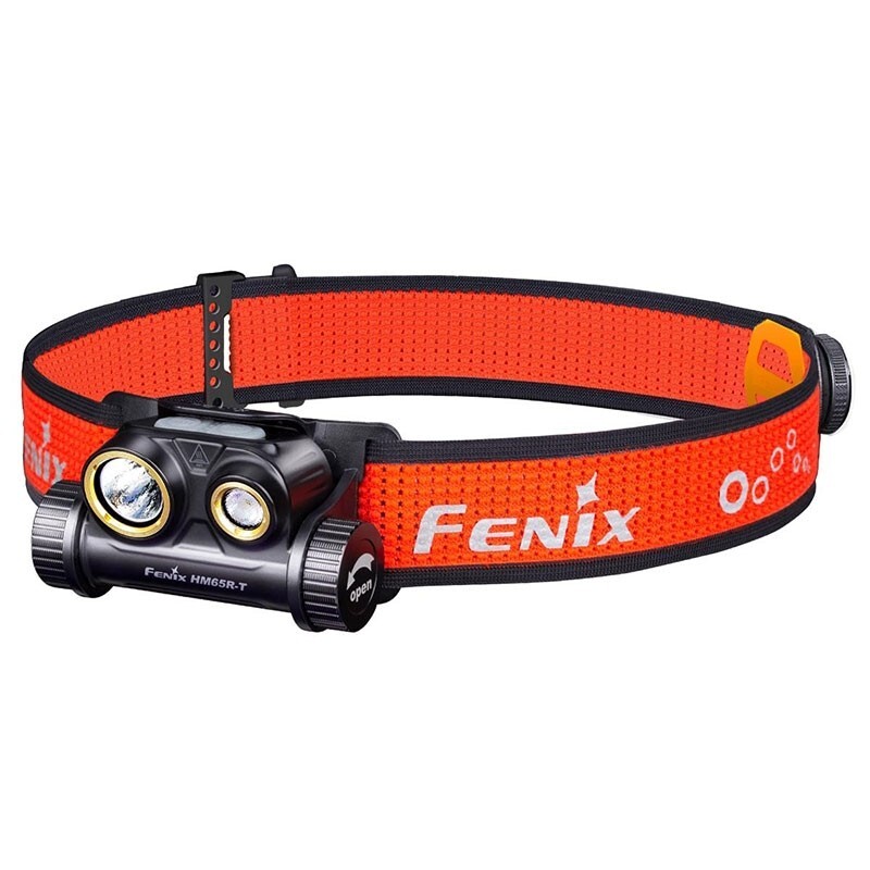 Fenix Fenix Dual Output 1500 Lumen Rechargeable Spot & Flood Led Headlamp - Black 170M Long Throw #hm65R-T Orange Red