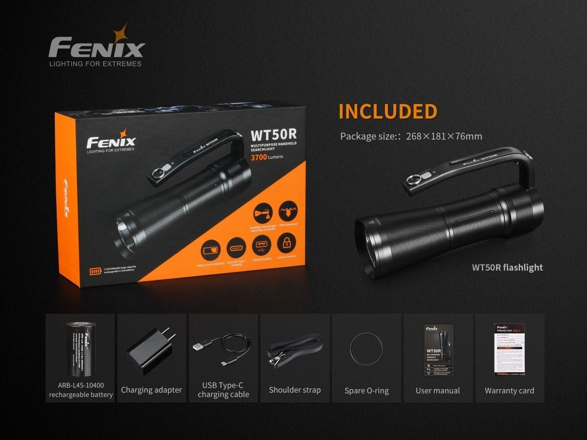 Fenix Fenix Multi-Purpose 3700 Lumen Rechargeable Led Search Light - 425M Long Throw #wt50R Coral