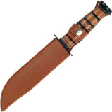Mtech Mtech Leather Handle Fixed Knife #k-Mt-122 Sienna