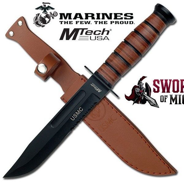 Mtech M-Tech Marines Fixed Knife #k-Mt-122Mr  -  # Sienna