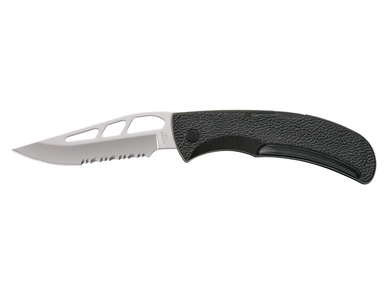 Gerber Gerber 7.89 Inch E-Z Out Skeleton Folding Knife - Serrated #46751 Dark Slate Gray