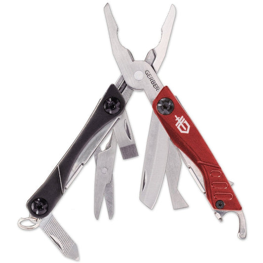 Gerber Gerber Dime 10 Functions Multi-Tool Plier Keychain - Red #31-001040 Brown