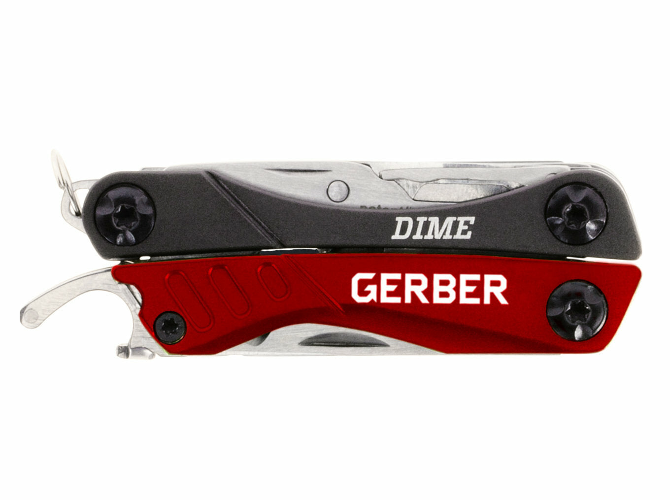 Gerber Gerber Dime 10 Functions Multi-Tool Plier Keychain - Red #31-001040 Dark Red