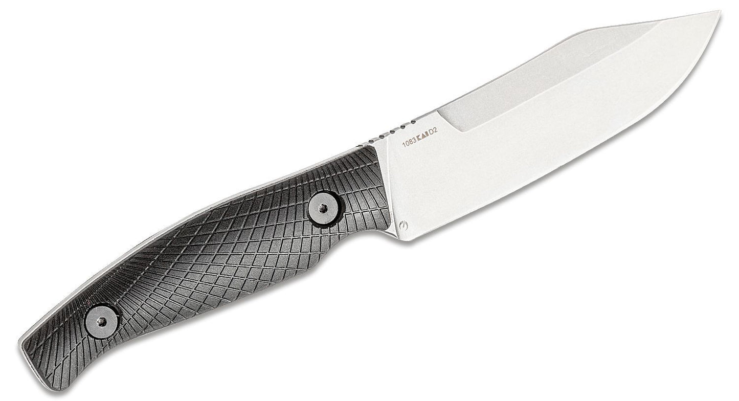 Kershaw Kershaw Camp 5 Stonewashed Bowie Fixed Knife - 4.75 Inch Blade #ks1083 Slate Gray