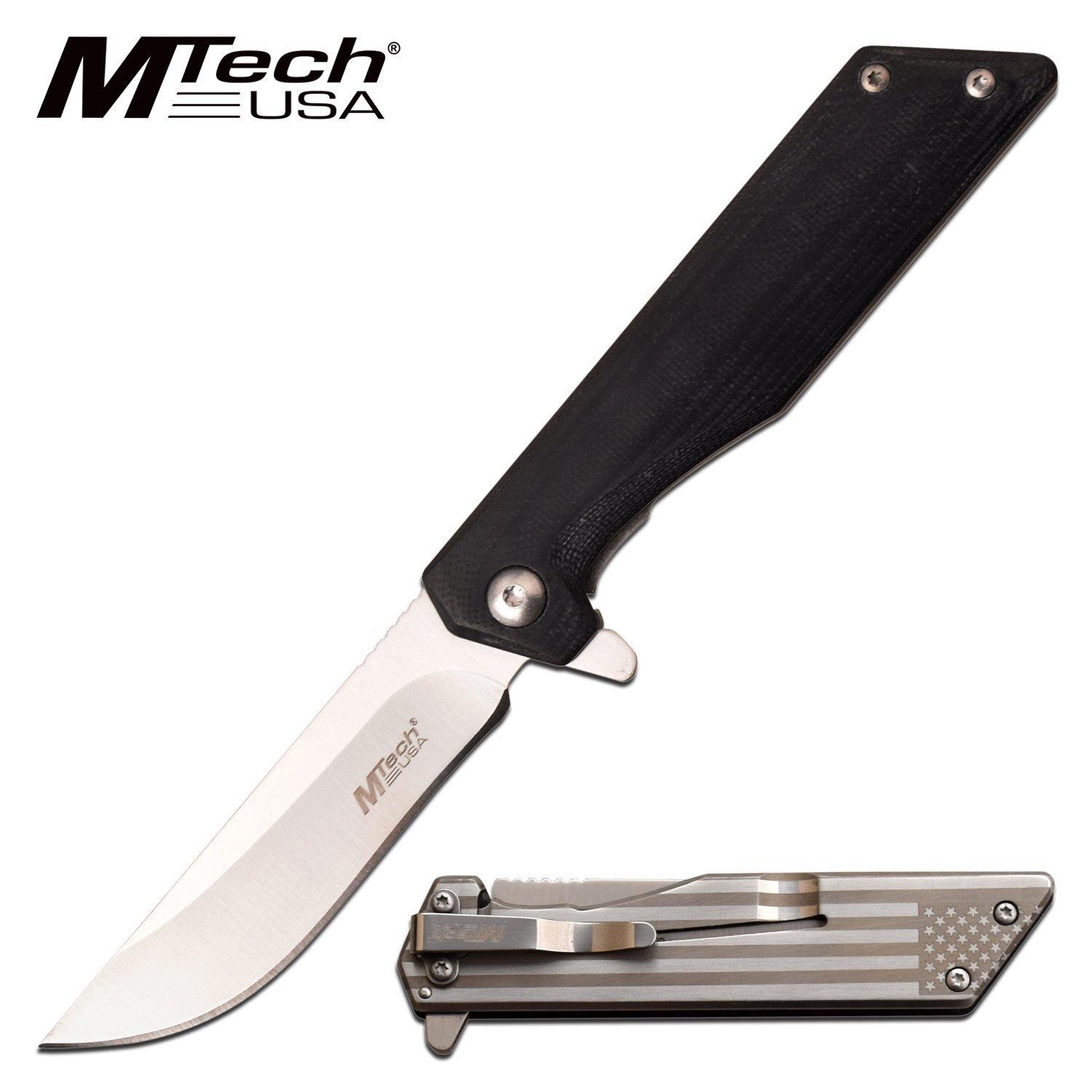 Mtech Drop Point Fine Edge Blade Folding Knife - 7 Inches Overall #mt-1160Lf - Xhunter New Zealand